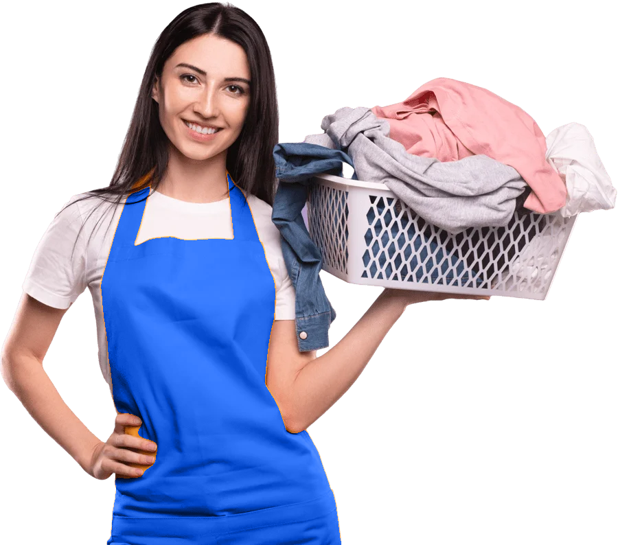 happy-housewife-in-apron-with-laundry